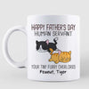 Good Morning Happy Father‘s Day Human Servant Sleeping Cats Personalized Mug