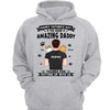 Cat Dad Carrying Cats On Shoulder Thanks For Putting Up With Us Personalized Hoodie Sweatshirt