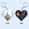 My Mind Still Talks To You Photo Inserted Glow Butterflies Memorial Sympathy Remembrance Keepsake Personalized Heart Shaped Acrylic Keychain