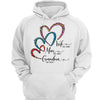 Grandma Est Heart Personalized Hoodie Sweatshirt