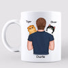 Being Cat Dad Is Only Gift You Need Man Carrying Cats On Shoulder Father's Day Gift Personalized Mug