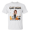 Leopard And Black Sassy Cat Mom Personalized Shirt