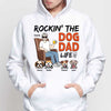 Rockin‘ Dog Dad Life Sitting Man Personalized Hoodie Sweatshirt