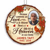 Someone We Love In Heaven Wood Grain Photo Personalized Wooden Ornament