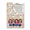 We Love You Mom Mother Daughters Personalized Vertical Poster