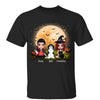 Doll Couple Sitting With Dogs Moon Light Personalized Shirt