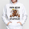 Papa Bear And Kids Sketch Mountain Personalized Shirt