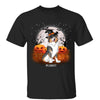 Halloween Night Cute Sitting Dogs Personalized Shirt