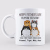 Happy Father‘s Day Human Servant Fluffy Cats Gift For Cat Dad Personalized Mug