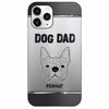 Metal Dog Head Outline Personalized Phone Case