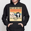 Best Cat Dad Ever Retro Frame Personalized Hoodie Sweatshirt