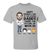Thanks For Putting Up With Us Caricature Cat Dad Personalized Shirt