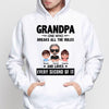 Grandpa Breaks The Rules Personalized Hoodie Sweatshirt