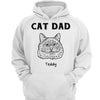 Cat Mom Cat Dad Simple Cat Head Outline Personalized Shirt