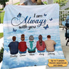 Always With You Sky Family Memorial Personalized Fleece Blanket