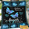 Angels Among Us Memorial Personalized Fleece Blanket