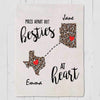 Besties At Heart Leopard Personalized Fleece Blanket