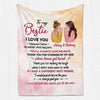 Besties Sisters Drinking Personalized Fleece Blanket