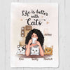 Better With Cats Personalized Fleece Blanket