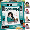 Dog Mom Coffee Girl Personalized Fleece Blanket