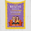 Doll Besties Friends Sisters Siblings Sitting On Couch Personalized Fleece Blanket