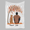 Fall Season Dog Dad Life Is Better With Dogs Personalized Fleece Blanket