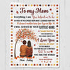 Fall Season To My Mom Personalized Fleece Blanket