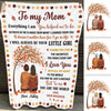 Fall Season To My Mom Personalized Fleece Blanket