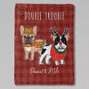 French Bulldog Christmas Pattern Personalized Fleece Blanket