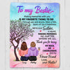 Galaxy To My Bestie Personalized Fleece Blanket