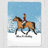 Girl and Her Horse Personalized Fleece Blanket