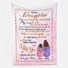 Grandma Granddaughter Sitting Personalized Fleece Blanket