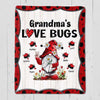 Grandma‘s Love Bugs Personalized Fleece Blanket