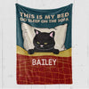 Grumpy Cat This Is Our Bed Personalized Fleece Blanket