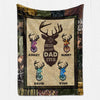 Hunting Best Buckin‘ Dad Grandpa Ever Personalized Fleece Blanket