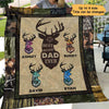 Hunting Best Buckin‘ Dad Grandpa Ever Personalized Fleece Blanket