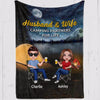 Doll Husband Wife Camping Partners For Life  Gift For Him For Her Personalized Fleece Blanket