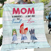 Mom Daughter Son First Friend First Love Personalized Fleece Blanket