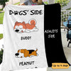 My Side My Dogs‘ Side Personalized Fleece Blanket