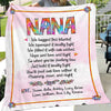 Nana We Hugged This Blanket Grandma Personalized Fleece Blanket