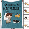 Official Nap Blanket With Cats Personalized Fleece Blanket