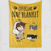 Official Nap Blanket With Cats Personalized Fleece Blanket