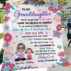 Pastel Colors To My Granddaughter Grandson Gift Personalized Fleece Blanket
