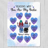 Reasons Why You Are My Bestie Personalized Fleece Blanket