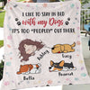 Stay In Bed With My Dogs Personalized Fleece Blanket