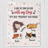 Stay In Bed With My Dogs Personalized Fleece Blanket