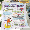 Stick Grandkids To My Granddaughter Grandson Gift For Grandchildren Personalized Fleece Blanket