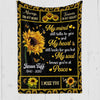 Sunflower My Mind Still Talk To You Memorial Personalized Fleece Blanket