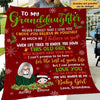 To Grandkids Christmas Personalized Fleece Blanket