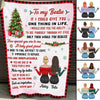 To My Bestie Christmas Personalized Fleece Blanket